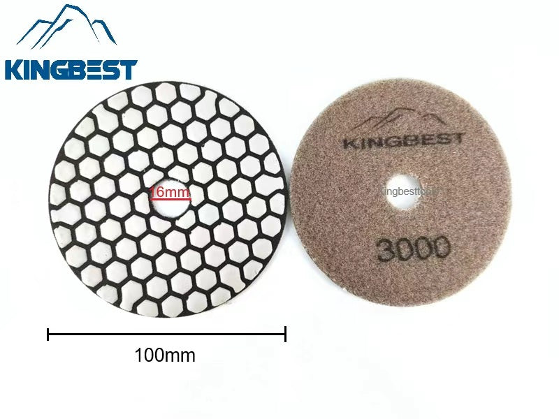 7pcs Dry Polishing Pads for Granite Marble Quartzite and Other Surface Polishing 100mm (3 sets a pack) - Free Shipping