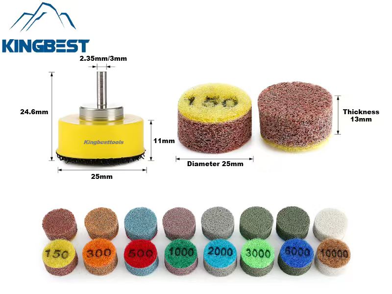 1 inch Wet Polishing Pads Sponge Pads Sandpapers For Jade Agate ~~Backer for free