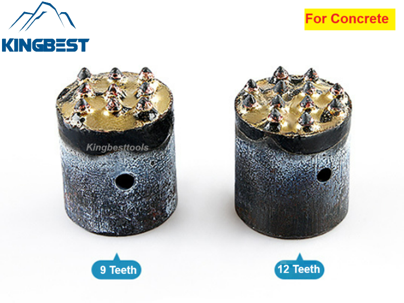 Pneumatic Hammer Bush Hammered Head Pipe Apple Head Chiseled Head For Stone Cement Concrete