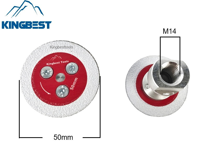 2 inch 50mm Brazed Diamond Discs Cutting Discs Mini Blades For Wet and Dry Cutting Flange removable Discs