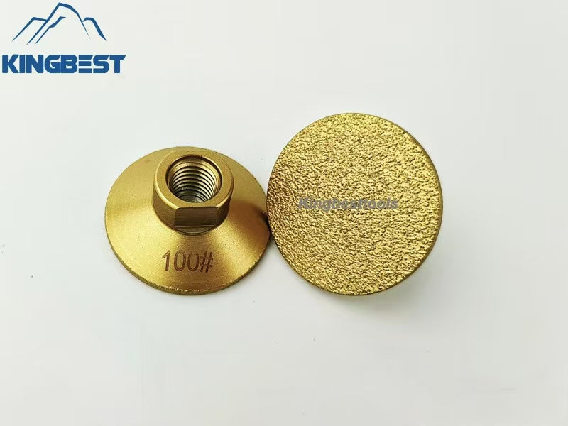 Angle Grinder Diamond Brazed Polishing Bits/Flat Grinding Head /Brazed Trimming Thread 2inch M10 M14