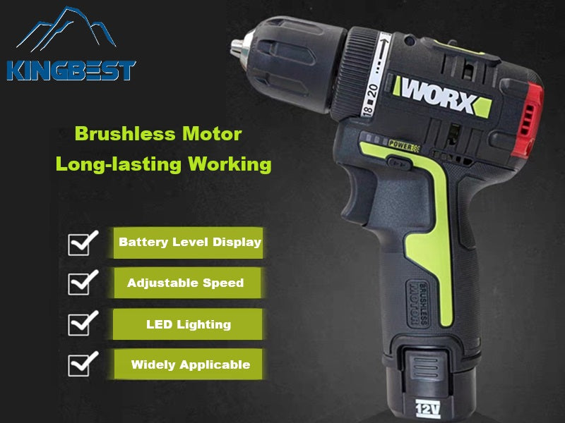 WORX 130X Cordless Screw Driver Drill Brushless Motor Drill Free Shipping Cost