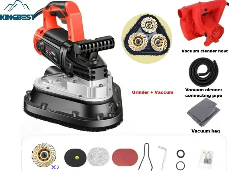 Promotion! 3-Head Floor Grinder Concrete Cement Floor Grinder Terrazzo Grinding polisher Six-Speed Dust-free Machine for Floor Renovation Grinder Free Shipping