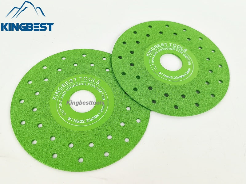 Multi-hole Design Green Cutting Disc For Dekton Porcelain Sintered Stone Super Thin Saw Blade 5"/115mmx22.23mm