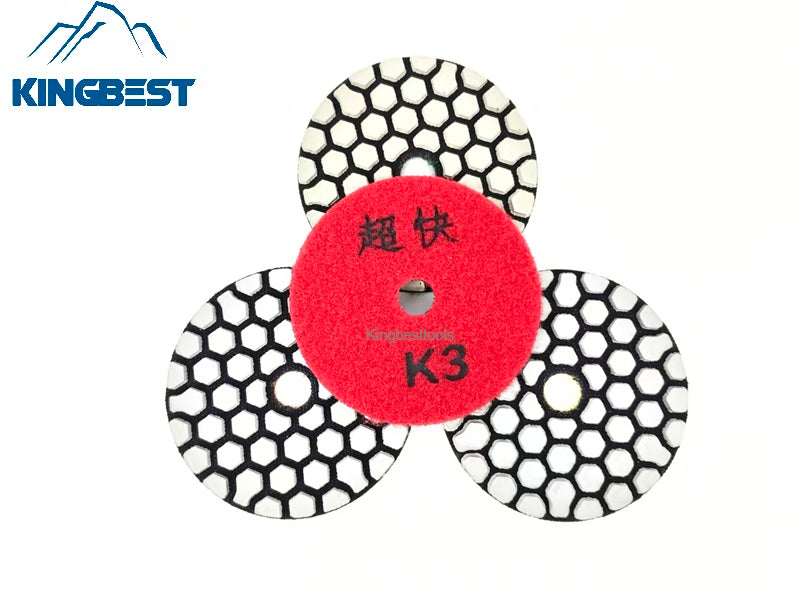 Dry Pads for Stone Super Fast 4 Steps Thicknessed Dry Polishing Pads 80mm