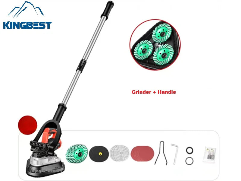 Promotion! 3-Head Floor Grinder Concrete Cement Floor Grinder Terrazzo Grinding polisher Six-Speed Dust-free Machine for Floor Renovation Grinder Free Shipping