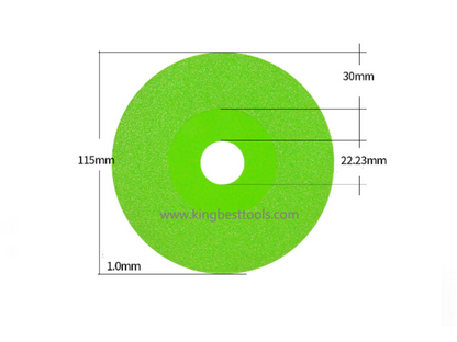 Green Disc For Porcelain 115mm and 125mm with central hole 22.23mm