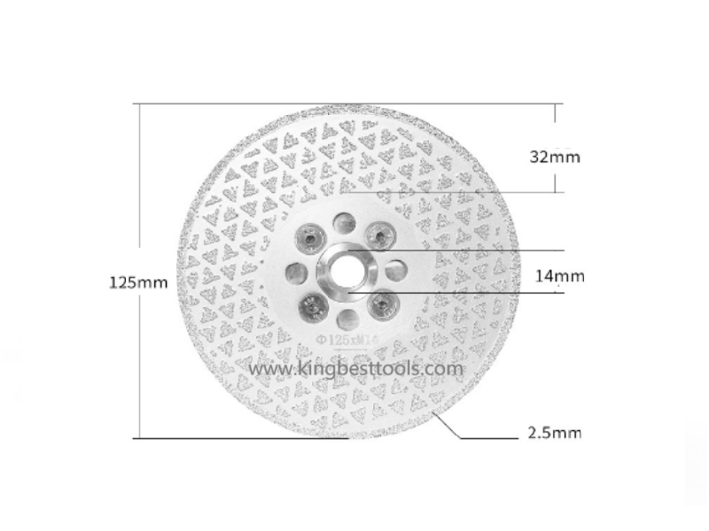 Dual Sides Star Blade  with Flange M14