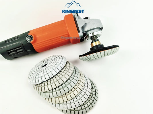 Bowl Shaped Polishing Pads Wet Pads Grinding Discs With Soft Rubber Backer