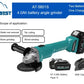 Cordless Angle Grinder Portable Lithium Battery Angle Grinder Grinding Tools Industrial Cutter  Free shipping
