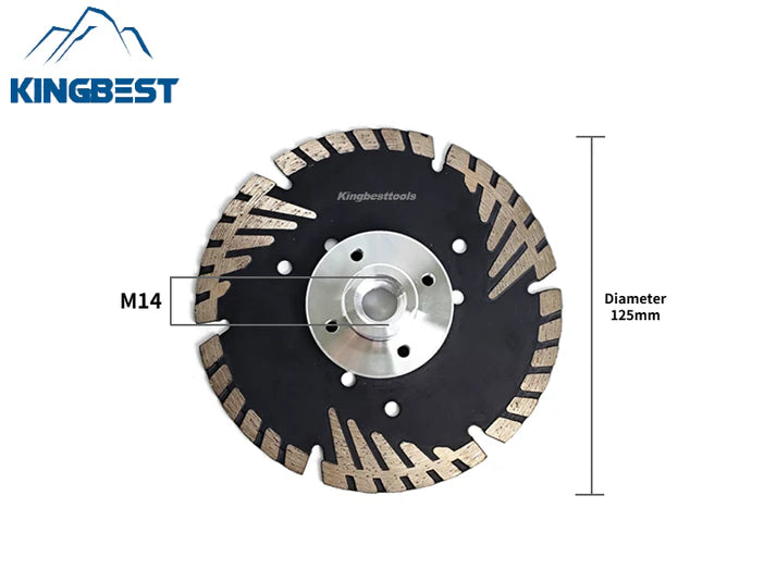 Diamond Blade with Slanted Protective Teeth for Cutting Hard Stone Straight Cutting Blades Slotting and Grinding Discs for Granite Stone