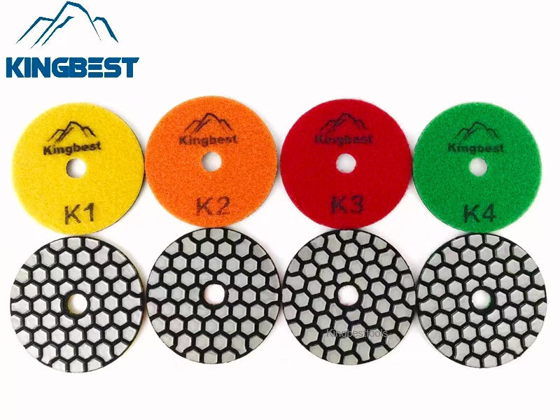 Dry Pads for Stone Super Fast 4 Steps Thicknessed Dry Polishing Pads 80mm