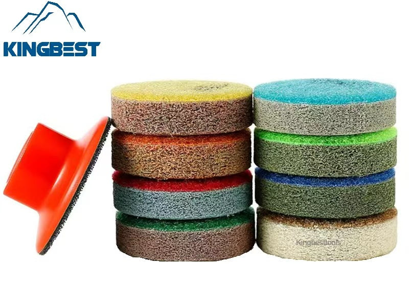 2 inch Wet Polishing Pads Sponge Pads Sandpapers For Granite Marble Quartz ~~Backer for free
