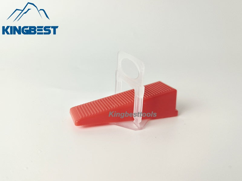 Tile Leveling System  Red Wedges Reusable T-Tile Spacers Clip Leveler Locator Insert Base