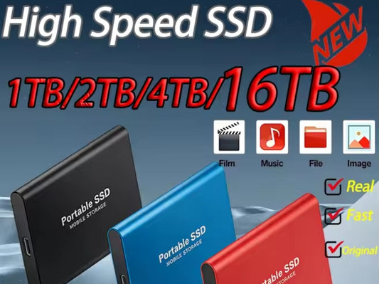 Portable Storage Mobile Storage Portable SSD External Hard Drive High Speed Solid Disk for All Devices Free Shipping