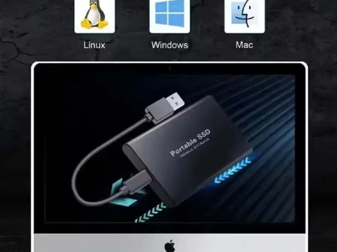 Portable Storage Mobile Storage Portable SSD External Hard Drive High Speed Solid Disk for All Devices Free Shipping