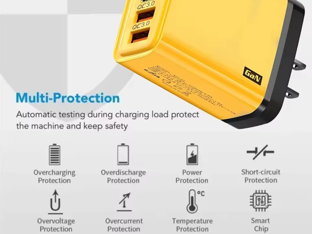 5 in 1 GaN USD Type C Desktop Charger 240W Fast Charger Phone Adapter 10A Type C Cable for Iphone Samsung US Plug Charger Free Shipping