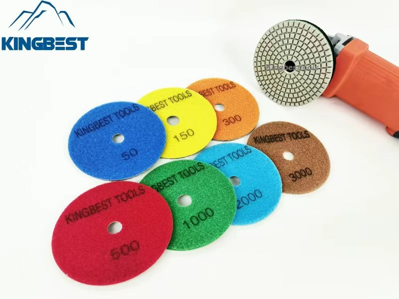 AA Quality Wet Polishing Pads 7 steps Sandpapers 4inch 100mm Diamond  Polishing Pad Wet Use