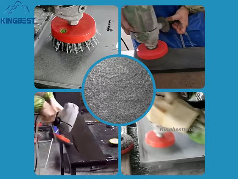 Round Antique Brush Stainless Steel Rope Grinding Brushes Renovation Brushes Stone Cleaning Tools