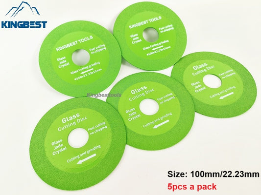 Green Glass Discs Blades For Cutting Glass 100mm (5 pcs a pack) Free Shipping!