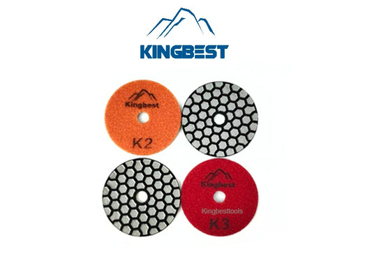 Dry Pads for Stone Super Fast 4 Steps Thicknessed Dry Polishing Pads 80mm