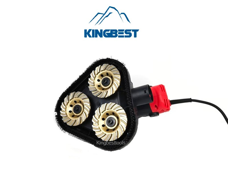 Promotion! 3-Head Floor Grinder Concrete Cement Floor Grinder Terrazzo Grinding polisher Six-Speed Dust-free Machine for Floor Renovation Grinder Free Shipping