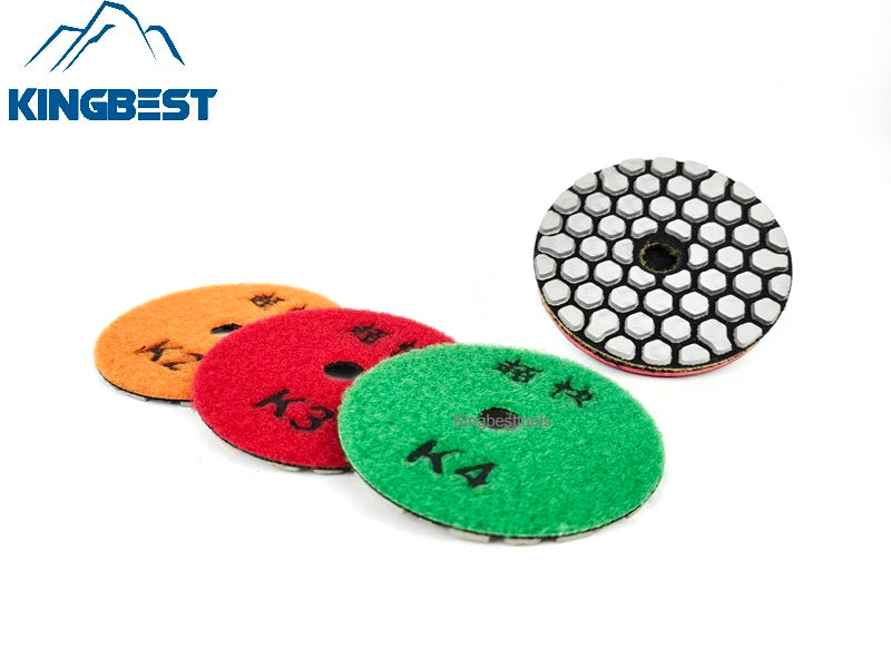 Dry Pads for Stone Super Fast 4 Steps Thicknessed Dry Polishing Pads 80mm