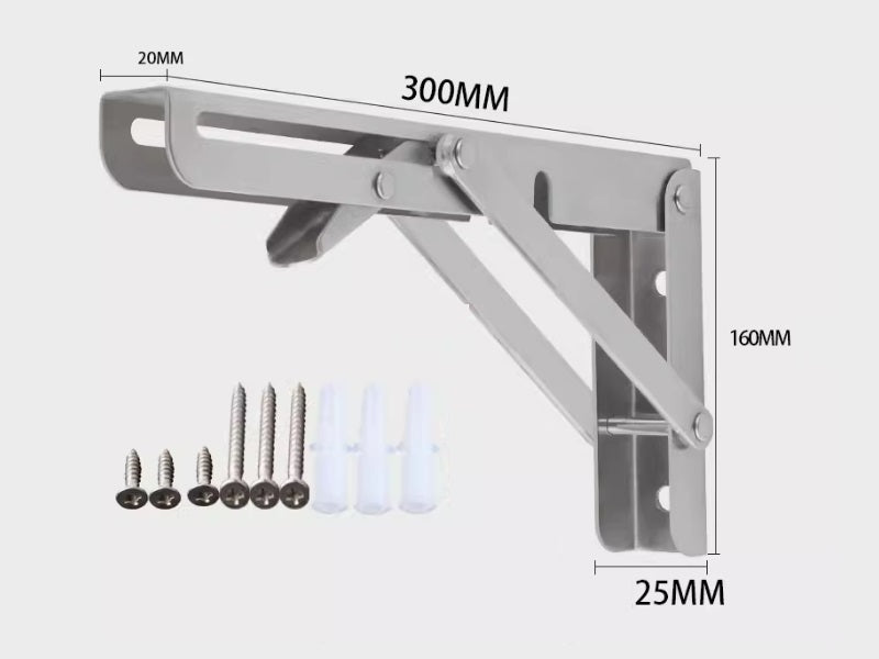 Stainless Steel Support Foldable Bracket for Tables Shelves Cupboard Wardrobe