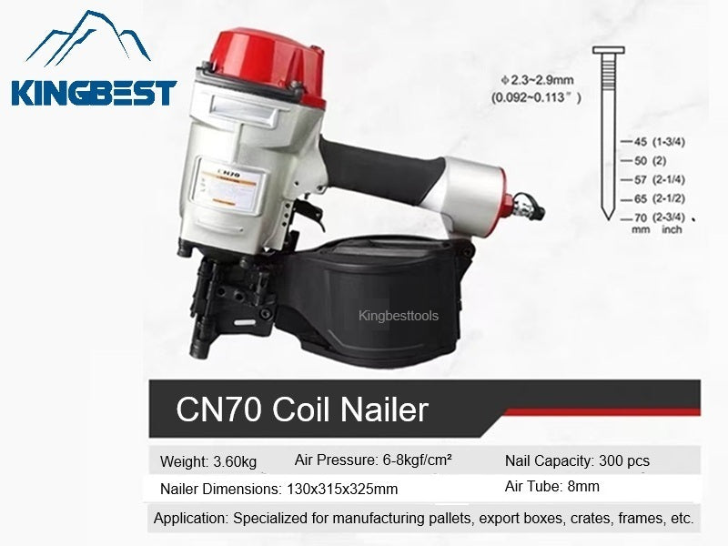 Promotion! Pneumatic Coil Nail Gun Industrial Pneumatic Tools Export Crates Packing Tools Free shipping A01/A02