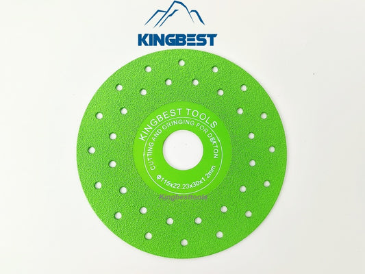 Multi-hole Design Green Cutting Disc For Dekton Porcelain Sintered Stone Super Thin Saw Blade 5"/115mmx22.23mm