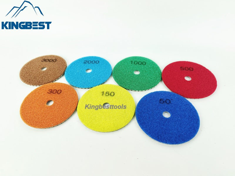 AA Quality Wet Polishing Pads 7 steps Sandpapers 4inch 100mm Diamond  Polishing Pad Wet Use