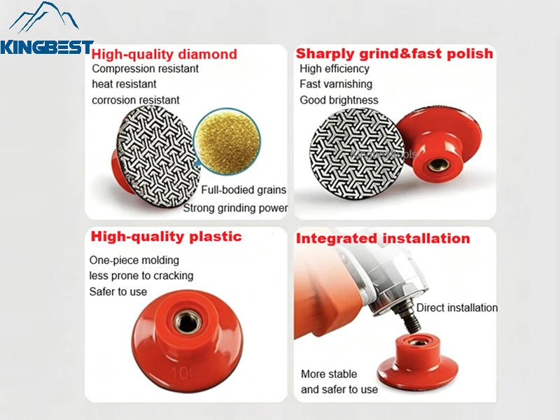 Electroplated Polishing Pads One-piece Grinding Discs Fast Shinning Pads Multifunctional Sheets integrated Dry Polishing Pads