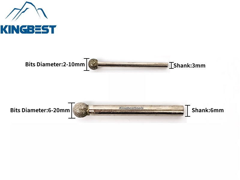 Ball Drill Bits Electroplated Bits  (1 Full Set a pack=14PCS) - Free Shipping