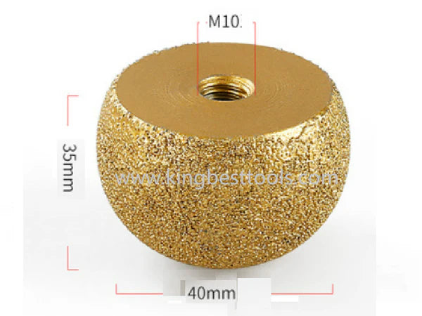 Diamond Vacuum Brazed Round Grinding Head Abrasive Tools For Stones Hemisphere Heads 30mm/40mm/50mm