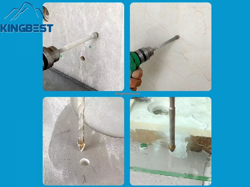 Universal Diamond Bits Super Hard Drill Bits Set for Stone Glass Tiles Wood and Metal