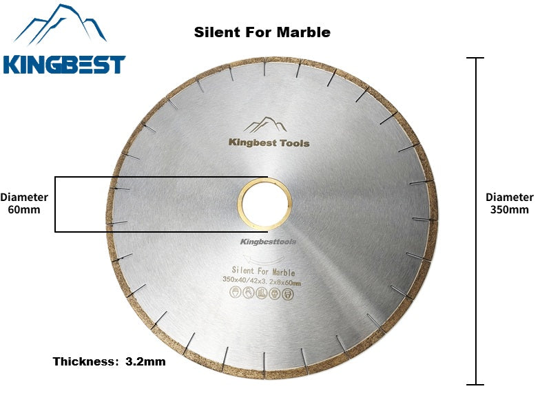 Diamond Big Saw Blades CNC Cutting Blades Stone Blades Standard and Silent Big Cutting Discs for Porcelain/Marble/Granite/Quartz 350mm