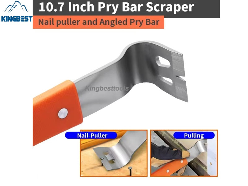 Promotion! Stainless Steel Crowbars Pry Bar Scraper Nail Puller Multi-Functional Scraper Free Shipping to US mainland only A01