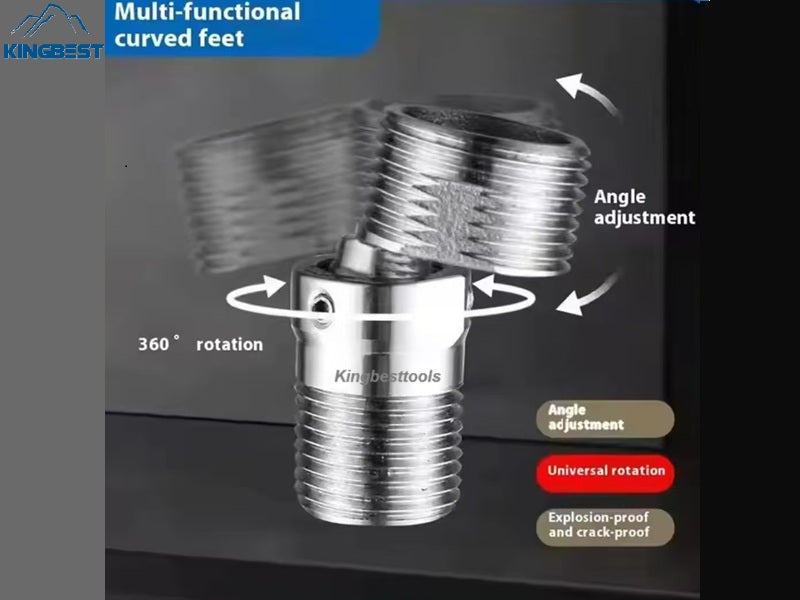 Promotion! Faucet Universal Curved Foot Multi-functional Rotation Telescopic Faucet Valve Interface Adapter Free shipping A01/A02