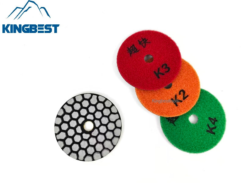 Dry Pads for Stone Super Fast 4 Steps Thicknessed Dry Polishing Pads 80mm