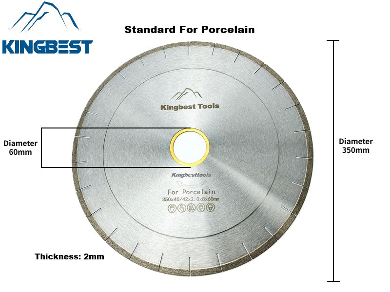 Diamond Big Saw Blades CNC Cutting Blades Stone Blades Standard and Silent Big Cutting Discs for Porcelain/Marble/Granite/Quartz 350mm