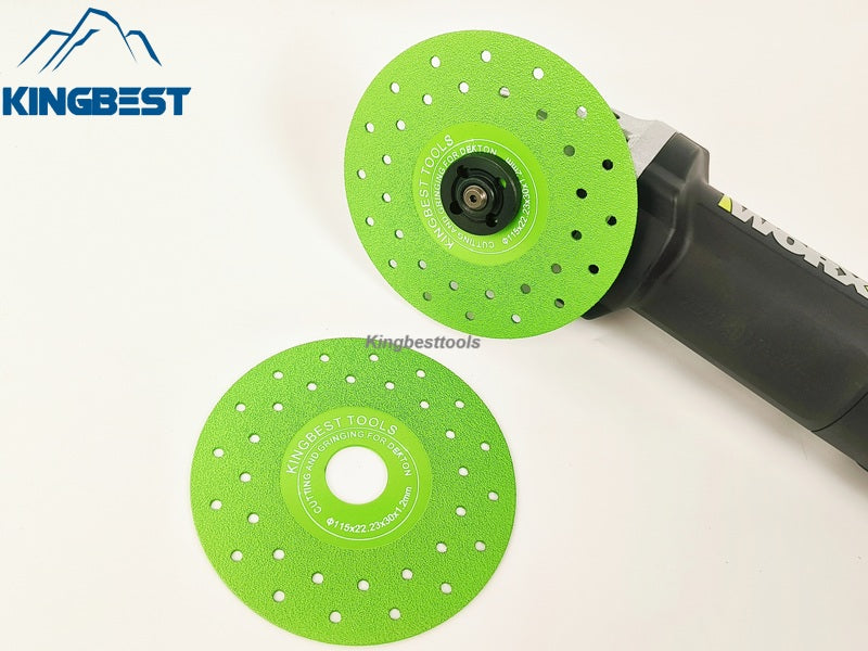 Multi-hole Design Green Cutting Disc For Dekton Porcelain Sintered Stone Super Thin Saw Blade 5"/115mmx22.23mm
