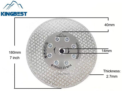 Brazed discs Universal Diamond Blades Dual Sides Star Blade  with Flange M14