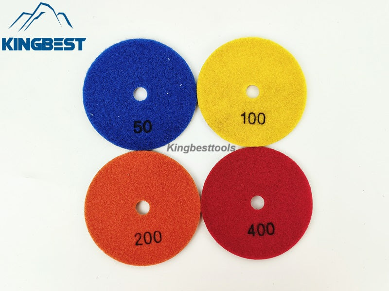 4"100mm Wet Diamond Polishing Pads Lotus-shaped Abrasive Pads