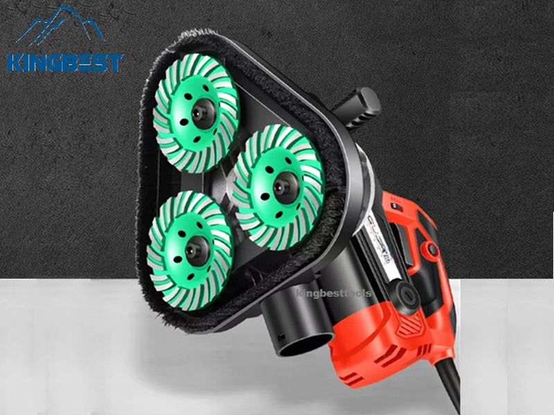 Promotion! 3-Head Floor Grinder Concrete Cement Floor Grinder Terrazzo Grinding polisher Six-Speed Dust-free Machine for Floor Renovation Grinder Free Shipping