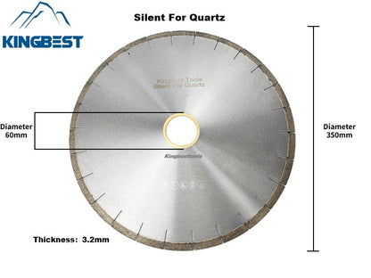 Diamond Big Saw Blades CNC Cutting Blades Stone Blades Standard and Silent Big Cutting Discs for Porcelain/Marble/Granite/Quartz 350mm
