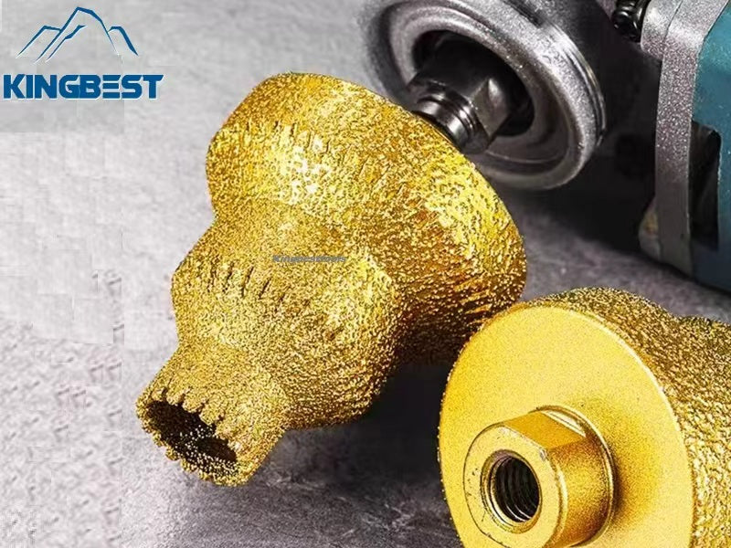 Serrated Brazed Pagoda Drill Bits M10 Diamond Chamfer Router Tower Drill Tile Stone Rock Diamond Tools