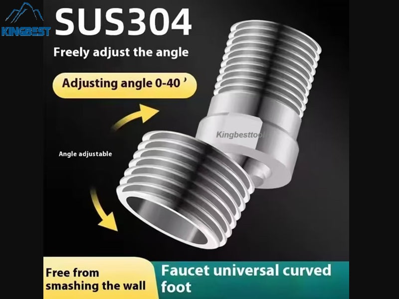 Promotion! Faucet Universal Curved Foot Multi-functional Rotation Telescopic Faucet Valve Interface Adapter Free shipping A01/A02