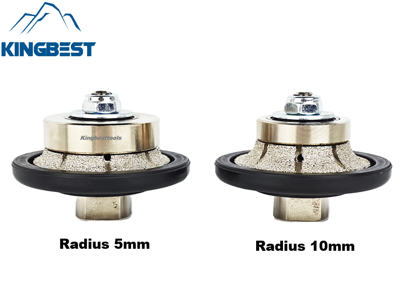 Diamond Hand Profile Router Bits Vacuum Brazed Wheel Granite Marble Stone Grinding Bits M14 5/8-11 Thread
