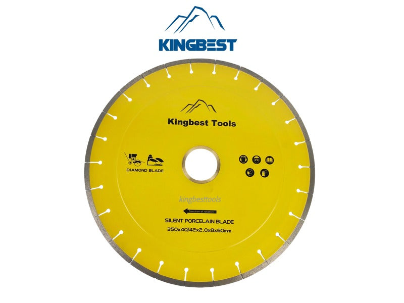 Diamond Big Saw Blades CNC Cutting Blades Stone Blades Standard and Silent Big Cutting Discs for Porcelain/Sintered Stone/Dekton/Marble/Granite/Quartz 14inch 350mm