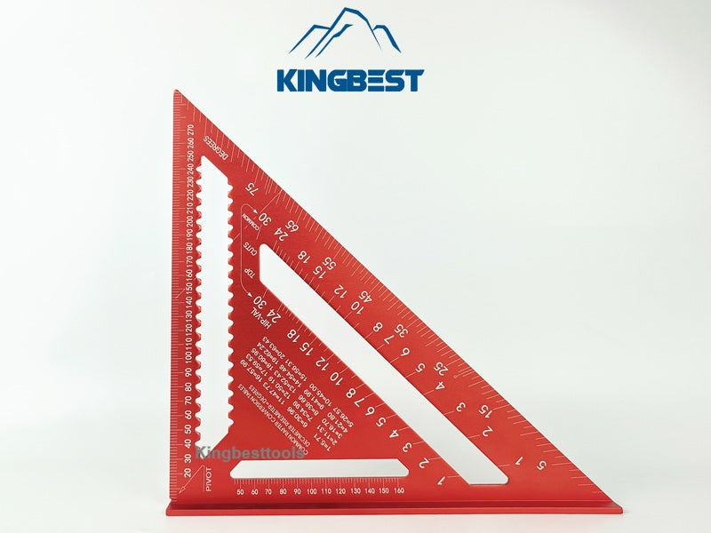 12inch Multifunctional Aluminum Triangle Ruler 90 Degree Right Angle R ...